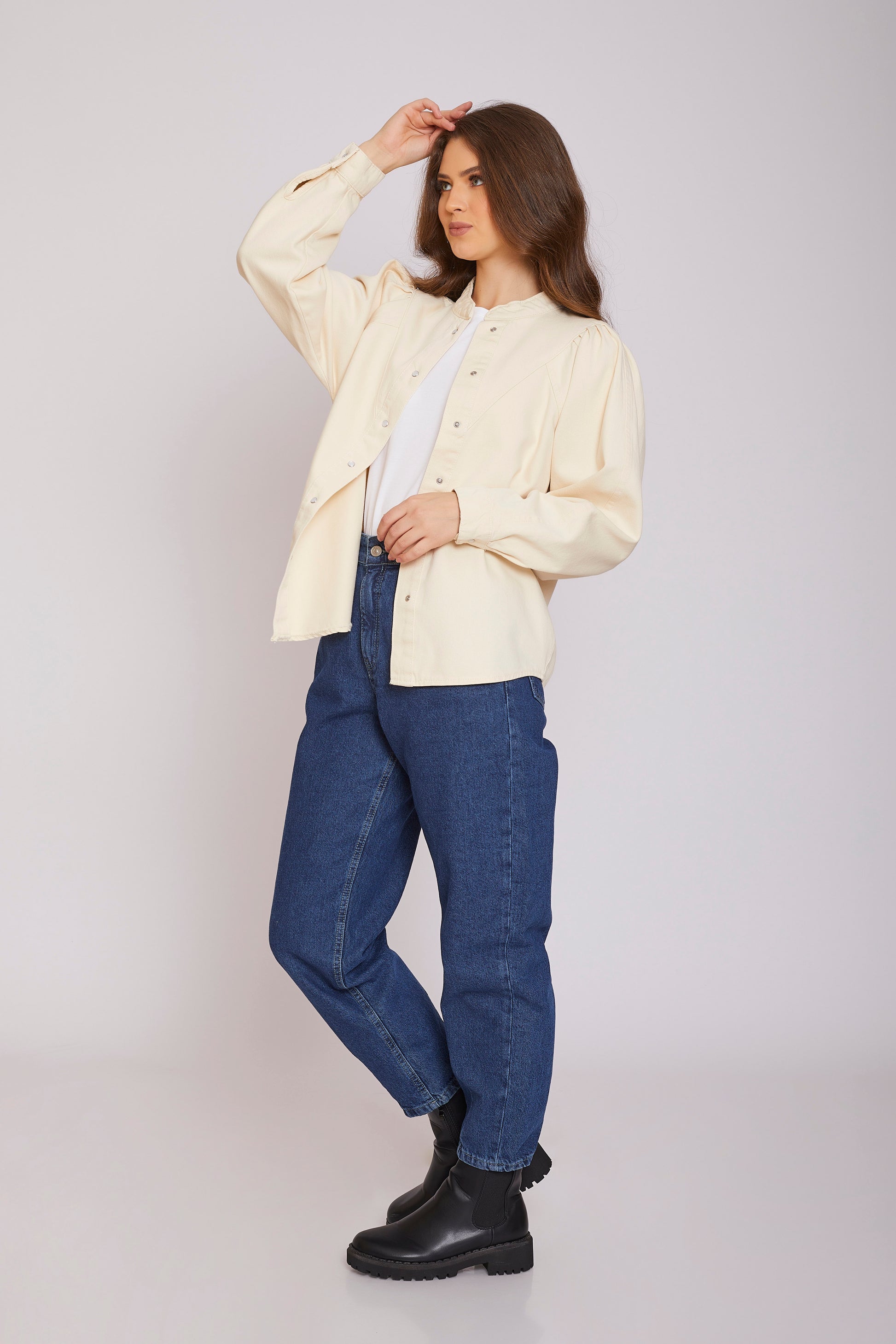 dj gabardine jacket - oversize - beige