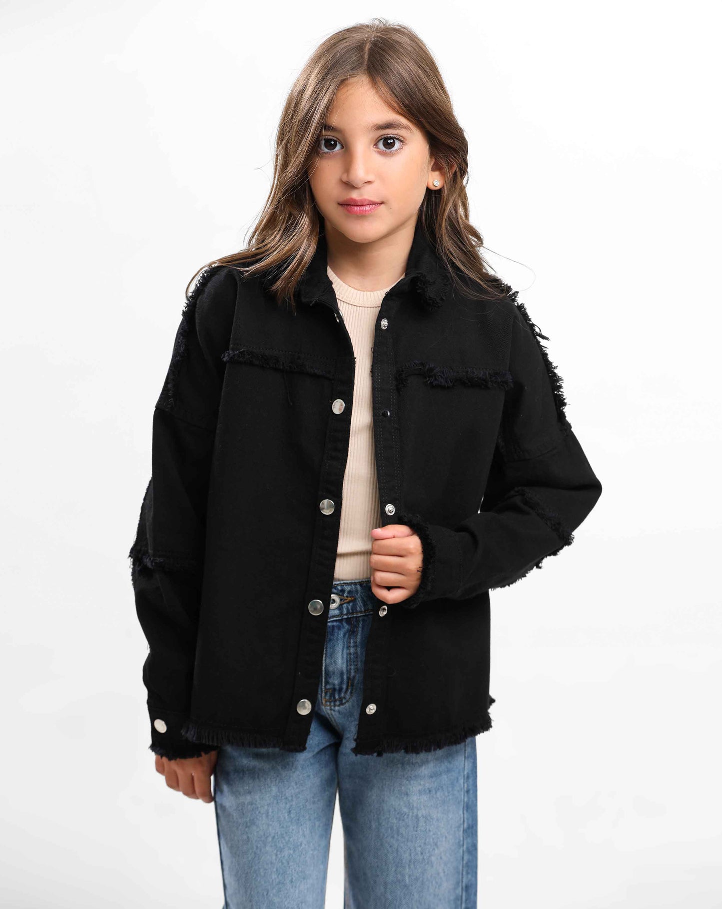 G.GIRLS' JACKET GABARDINE OVERSIZE