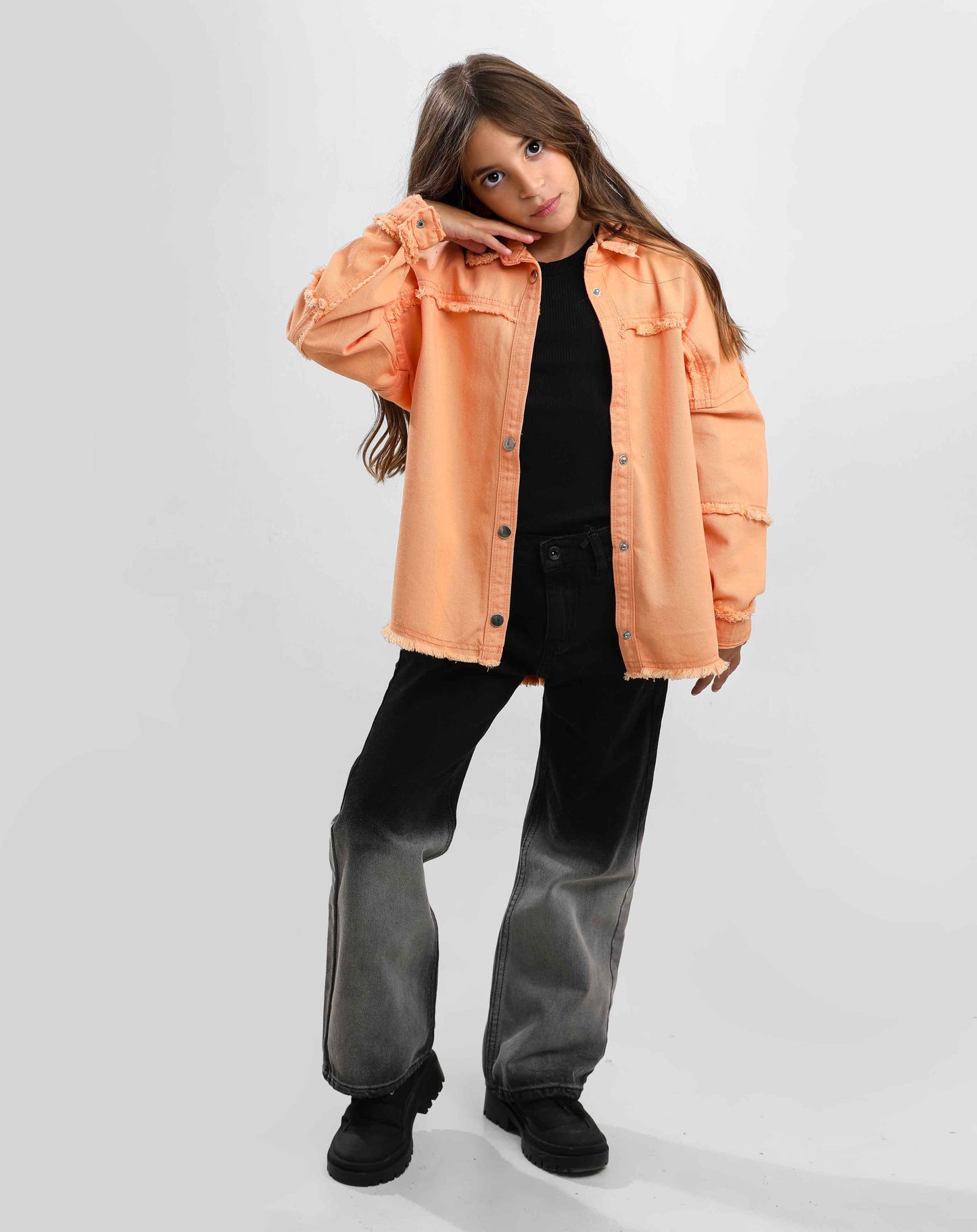 G.GIRLS' JACKET GABARDINE OVERSIZE