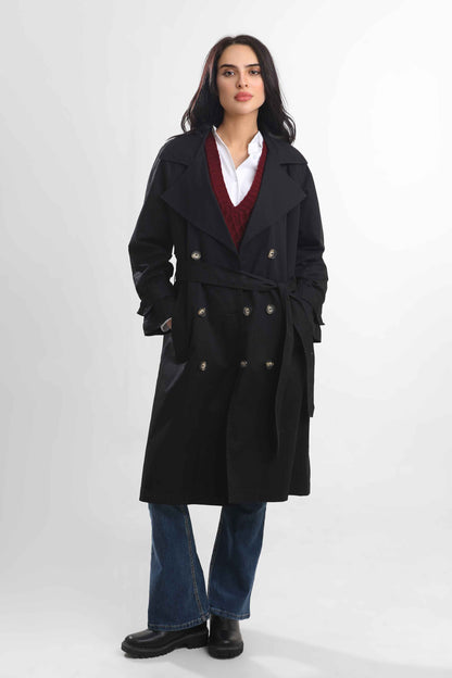 W.Chic Long Women's Coat with Belt