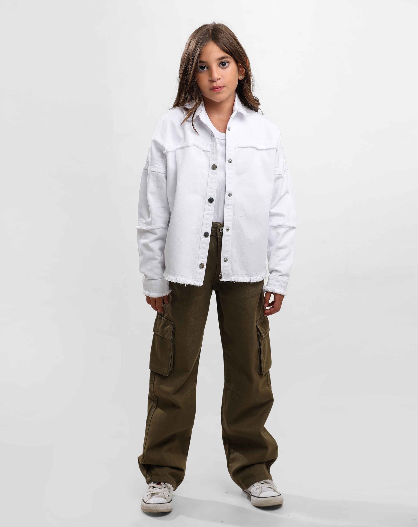 G.GIRLS' JACKET GABARDINE OVERSIZE