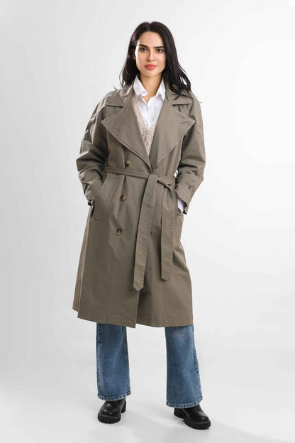 W.Chic Long Women's Coat with Belt