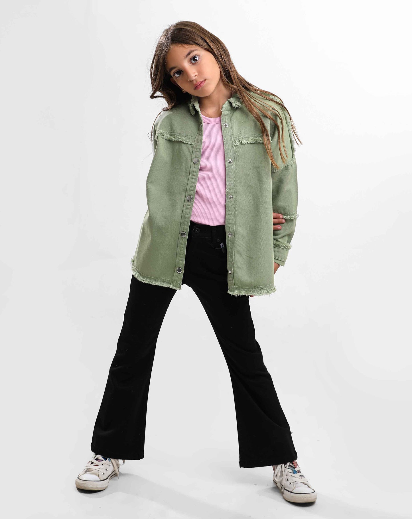 G.GIRLS' JACKET GABARDINE OVERSIZE