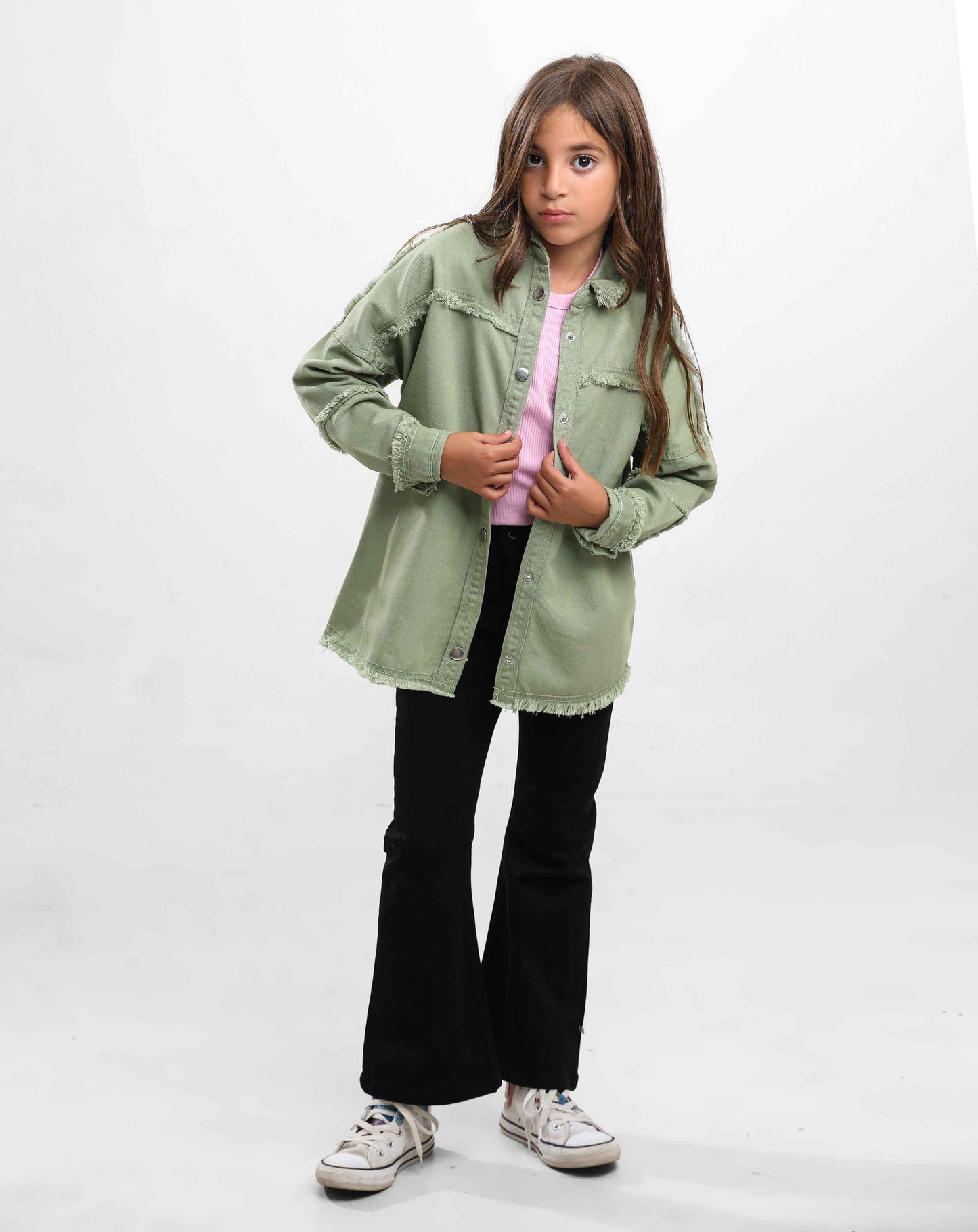 G.GIRLS' JACKET GABARDINE OVERSIZE