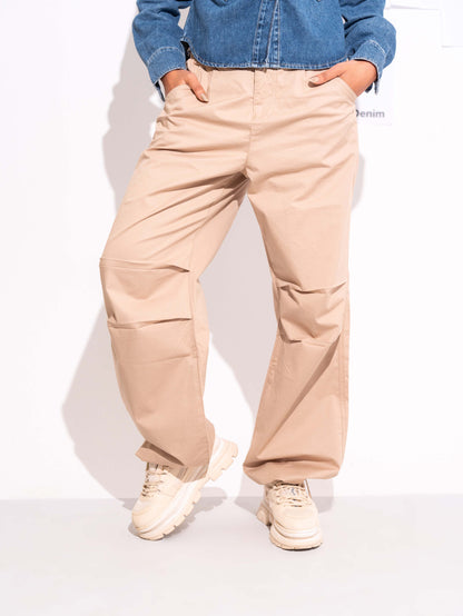 W..GABARDINE PARACHUTE TROUSERS