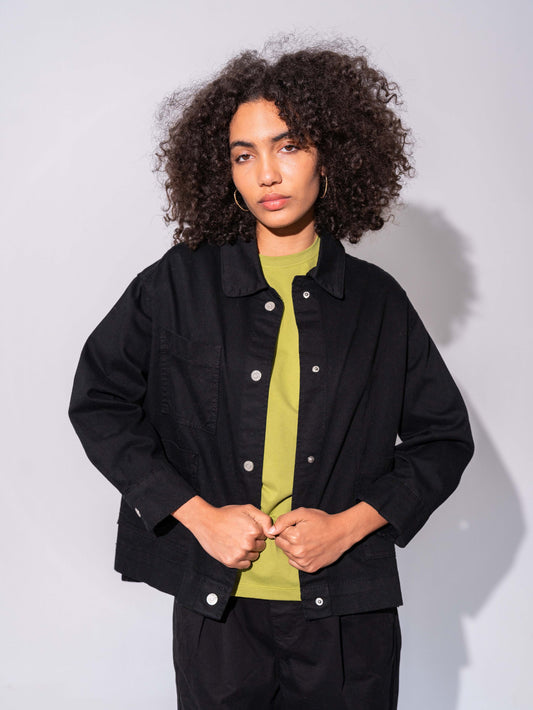 W.JACKET GABARDINE OVERSIZED WITH 3 POCKETS