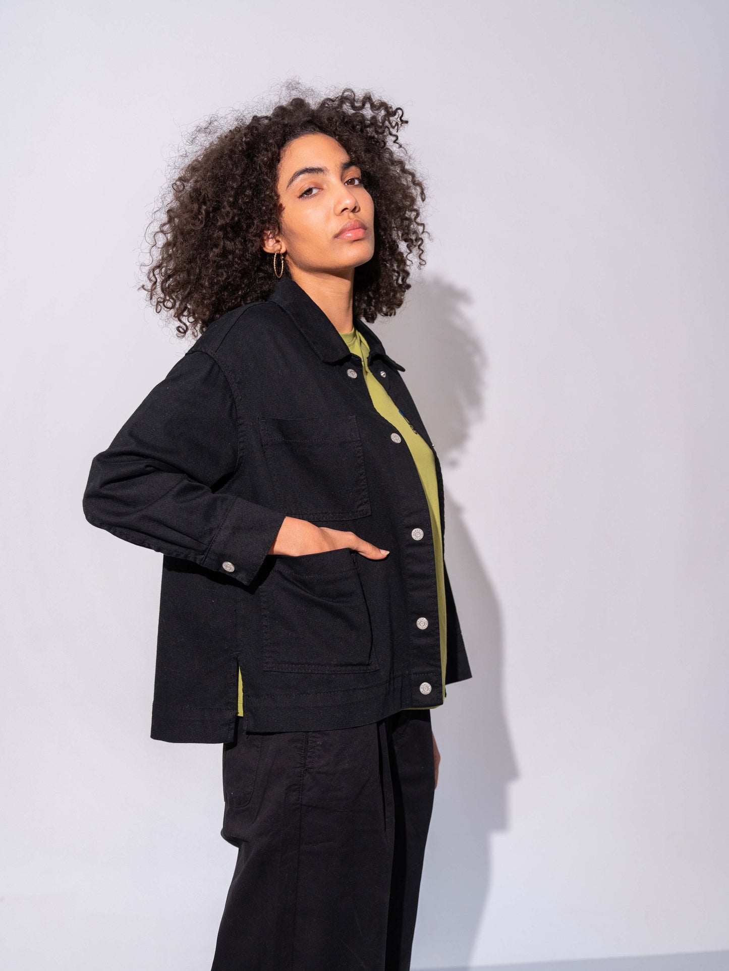 W.JACKET GABARDINE OVERSIZED WITH 3 POCKETS