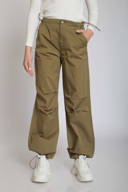 W..GABARDINE PARACHUTE TROUSERS