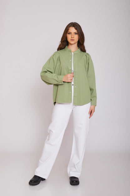 dj gabardine jacket - oversize - mint green