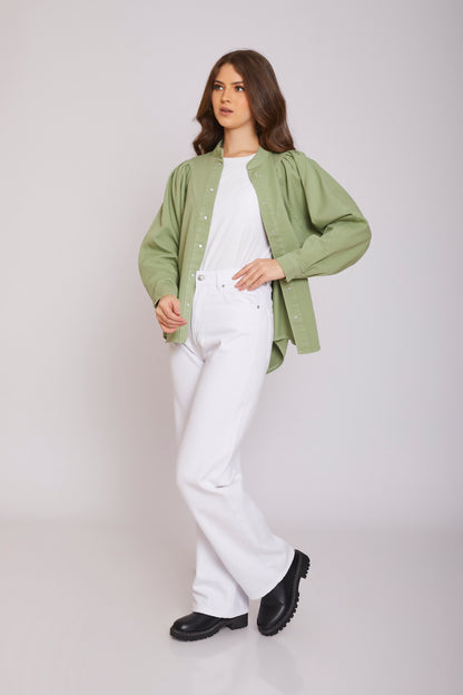 dj gabardine jacket - oversize - mint green