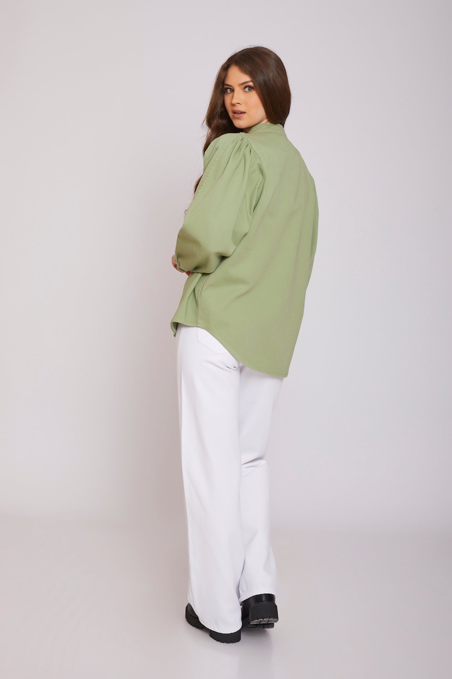 dj gabardine jacket - oversize - mint green