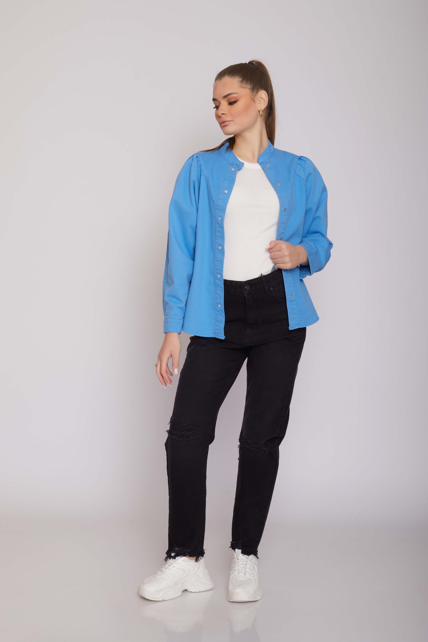 dj gabardine jacket - oversize - blue