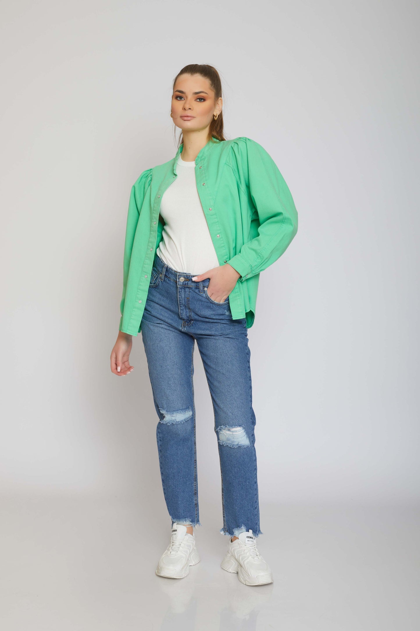 dj gabardine jacket - oversize - green