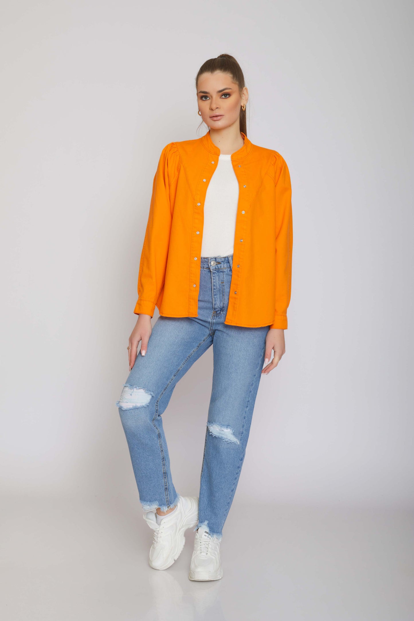 dj gabardine jacket - oversize - orange