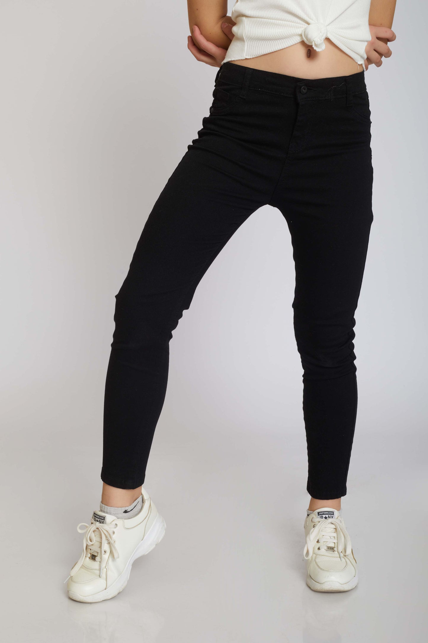 G.HIGH-WAIST SKINNY GABARDINE