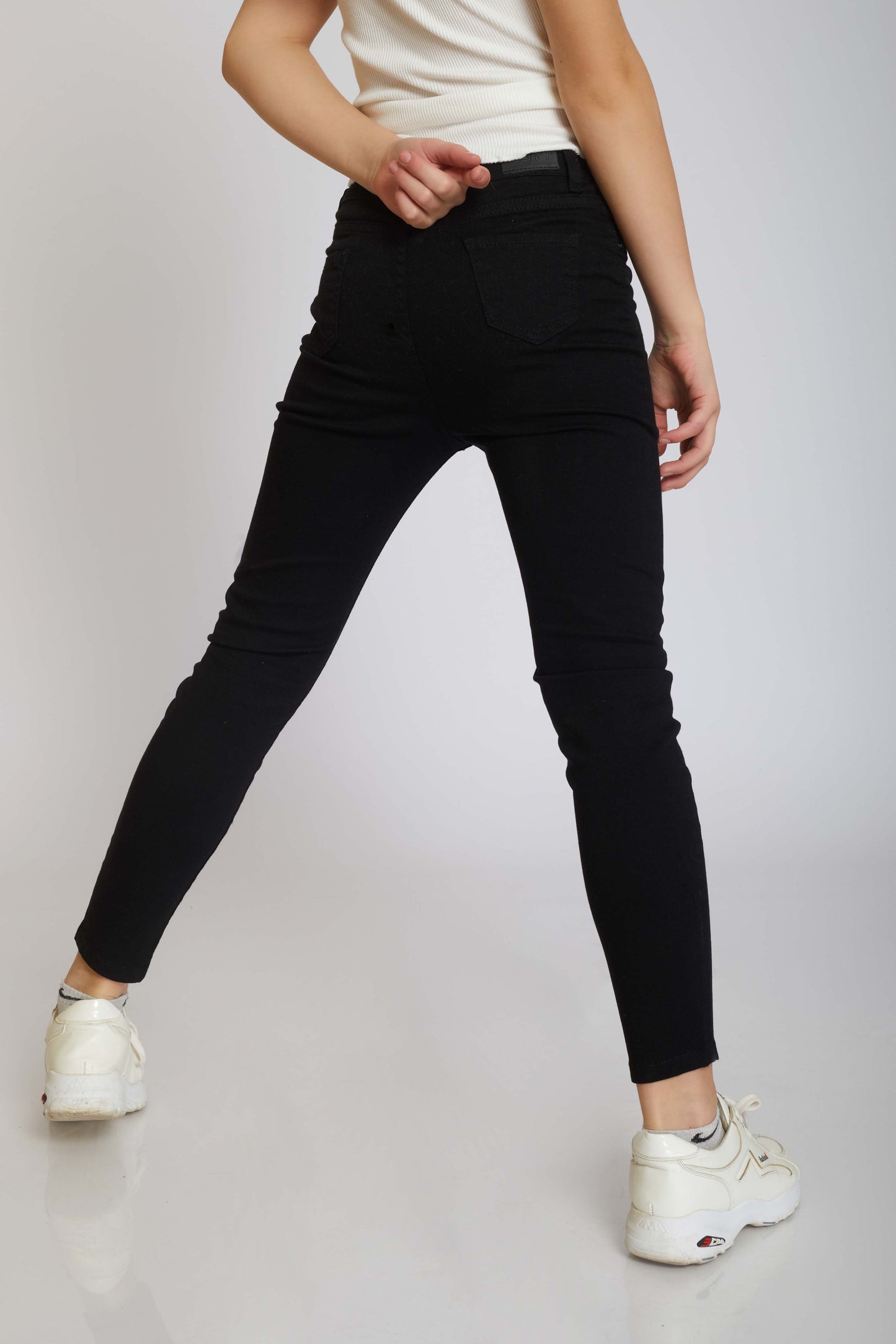 G.HIGH-WAIST SKINNY GABARDINE