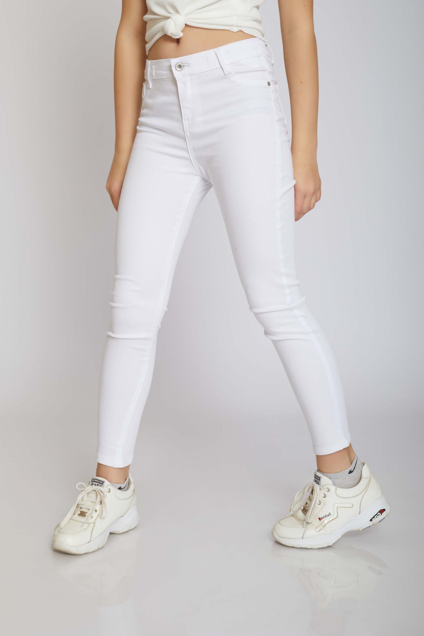 G.HIGH-WAIST SKINNY GABARDINE