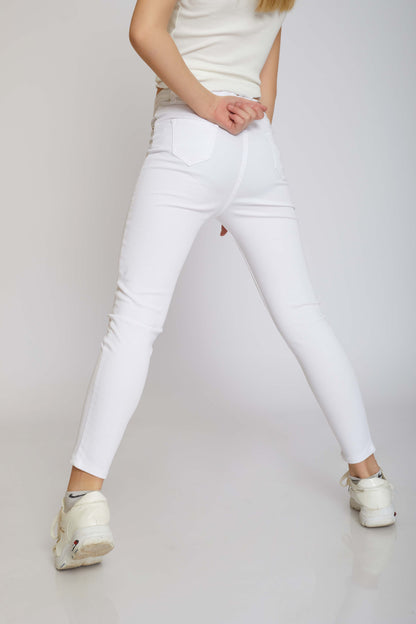 G.HIGH-WAIST SKINNY GABARDINE