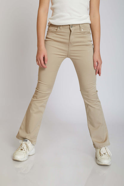 G.FLARED GABARDINE TROUSERS