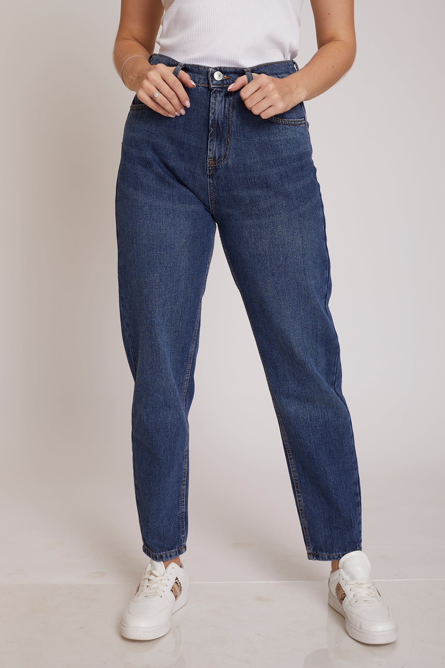 Mom Fit Jeans - Plus Size - Slim Leg - For Women  