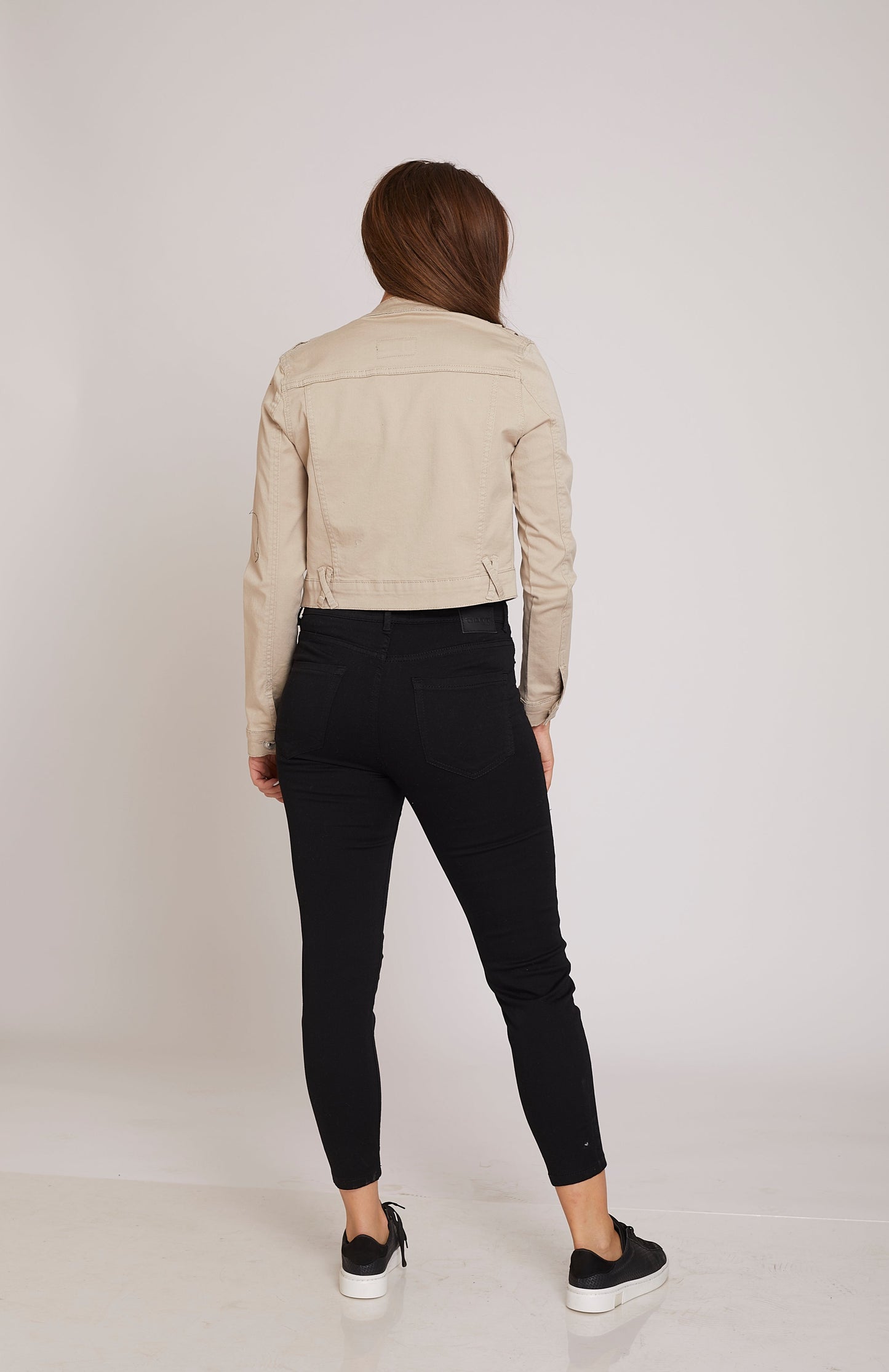 dj cropped jacket -beige